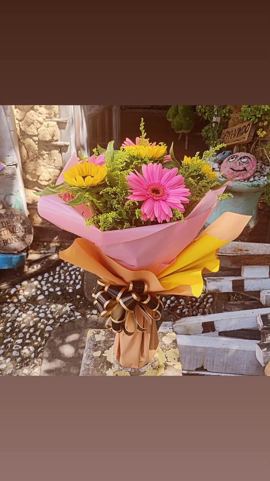 Buquê de Gerberas com 3 Girassóis